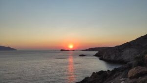 hiking and sunset at the lighthouse