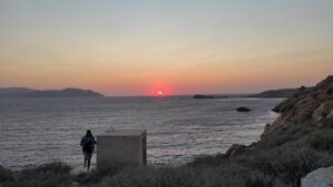 hiking and sunset at the lighthouse