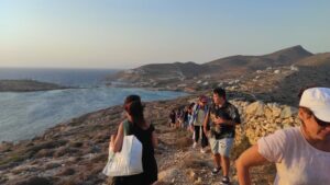 hiking and sunset at the lighthouse