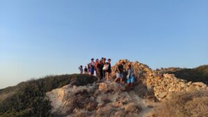 hiking and sunset at the lighthouse