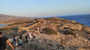 hiking and sunset at the lighthouse