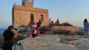 hiking and sunset at the lighthouse