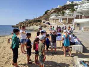 beach cleanup at mylopotas beach