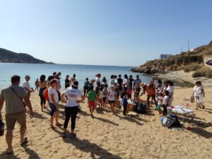 beach cleanup at mylopotas beach