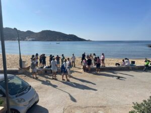 beach cleanup at mylopotas beach