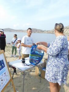 beach cleanup at gialos beach