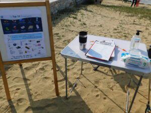 beach cleanup at gialos beach