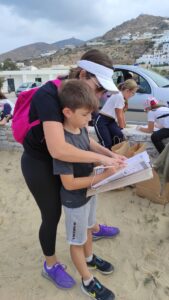 beach cleanup at gialos beach