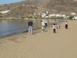 beach cleanup at gialos beach