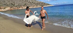 beach cleanup at hagia theodoti beach